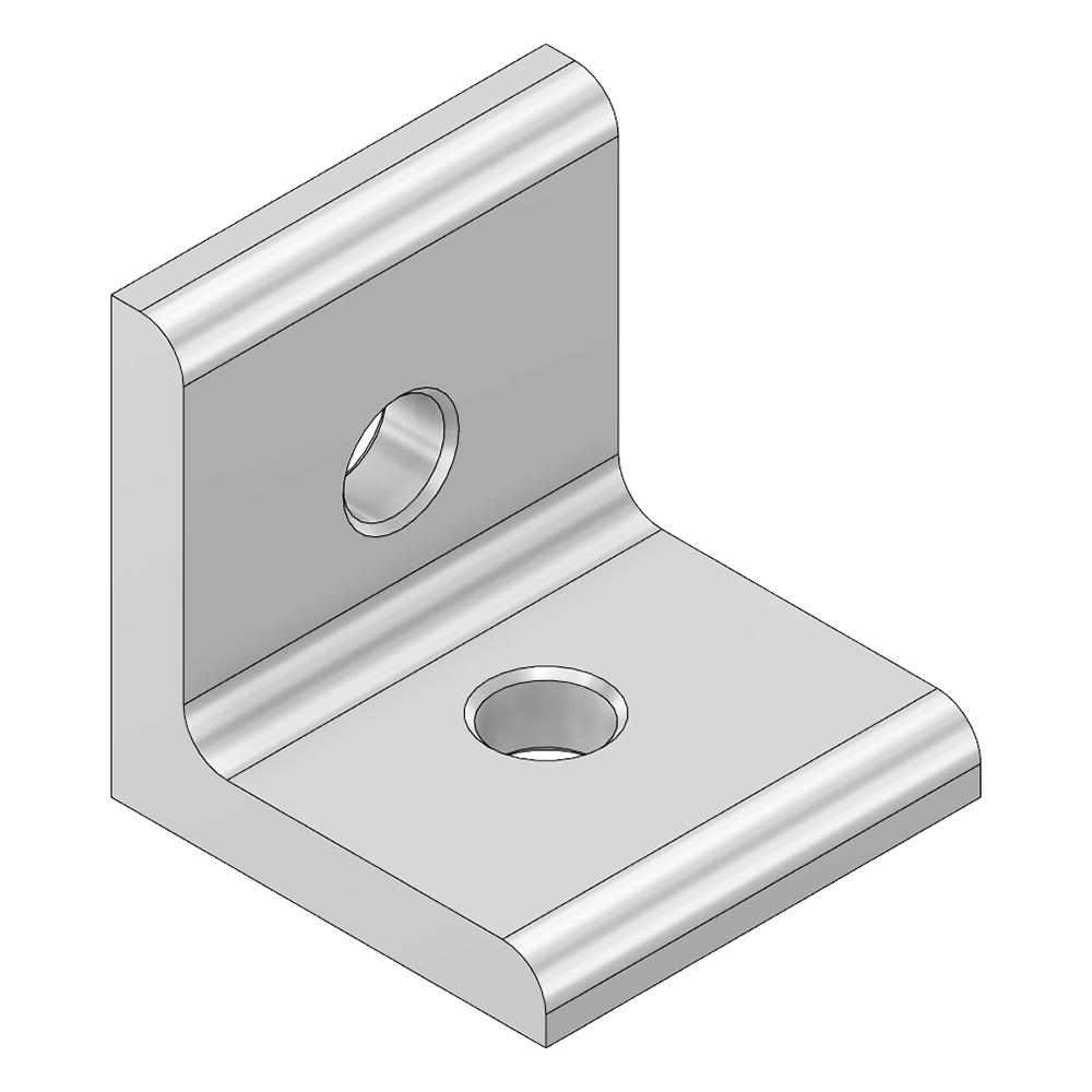 40-513-3SS MODULAR SOLUTIONS ANGLE BRACKET<BR>30MM TALL X 30MM WIDE WITH STAINLESS STEEL HARDWARE